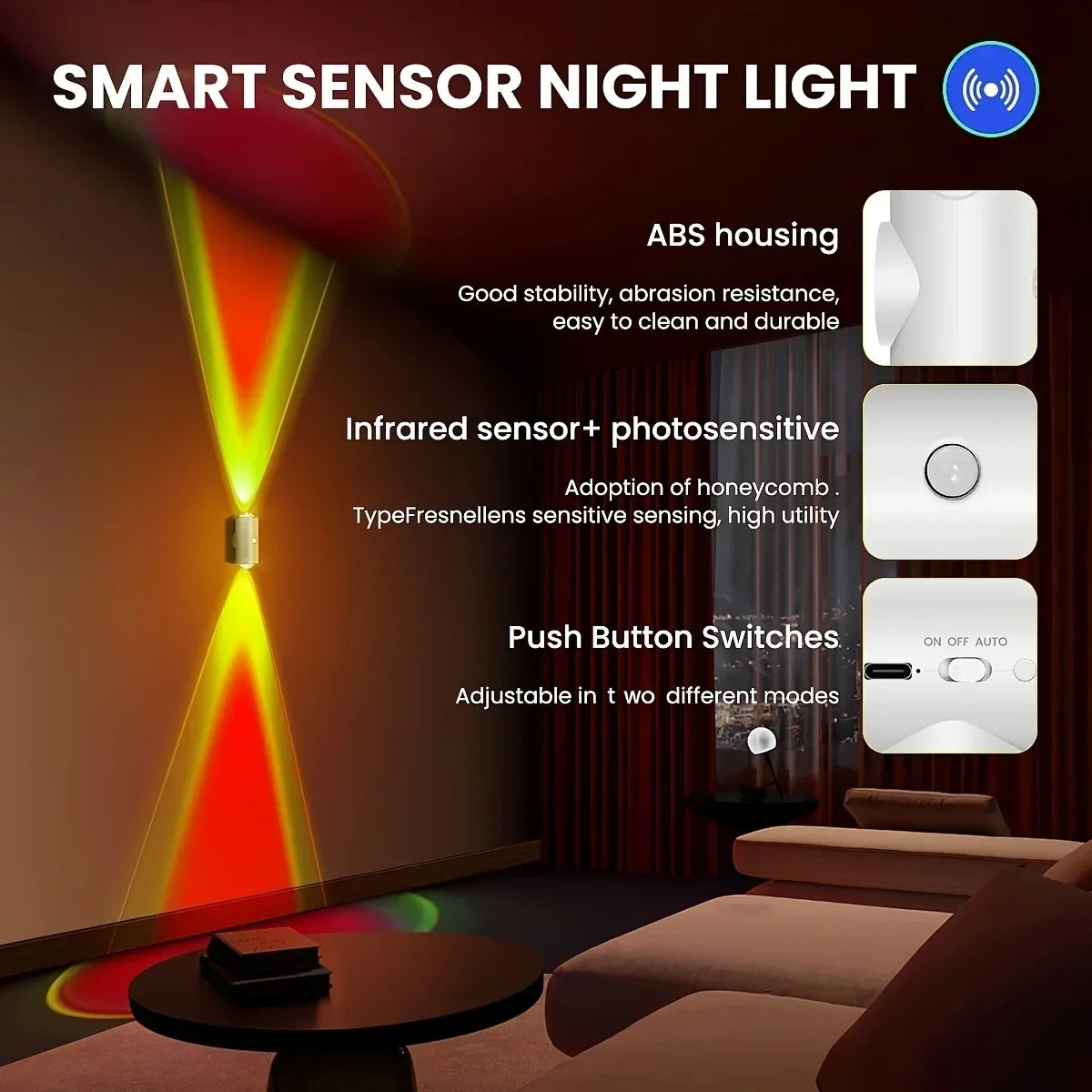 Smart Motion Sensor Night Light – RGB LED Lamp