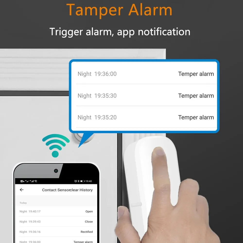 Elivco Tuya Smart WiFi Door & Window Sensor – Solar Powered