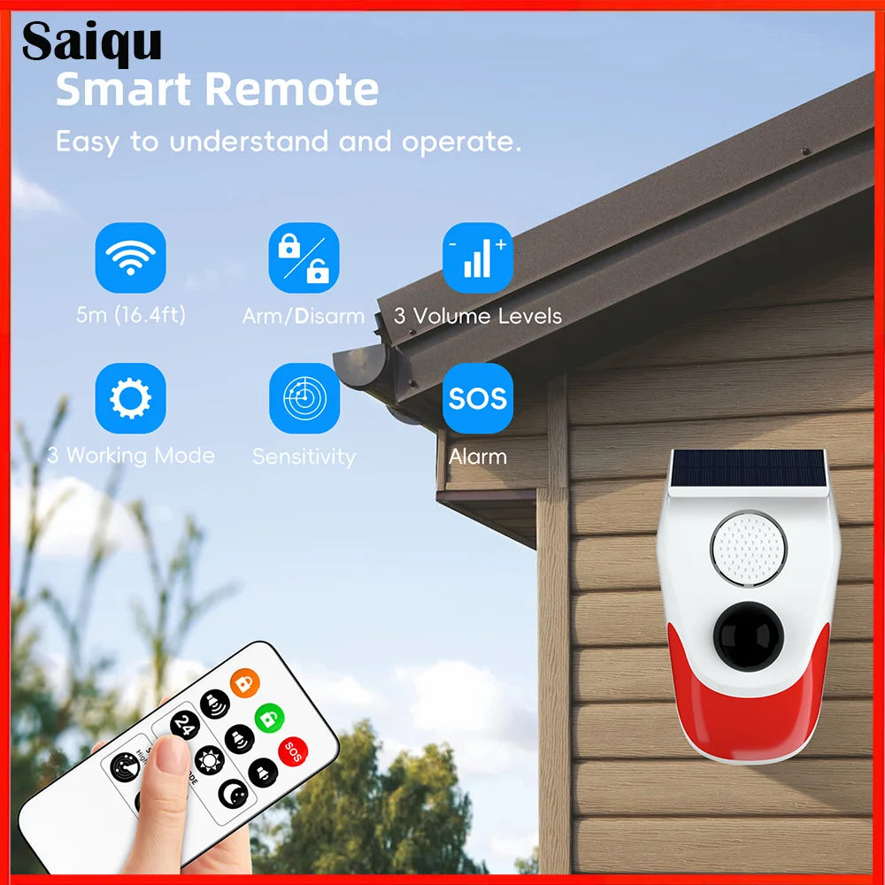 Smart Life Home Alarm CT90R – Solar & WiFi Powered PIR Sensor