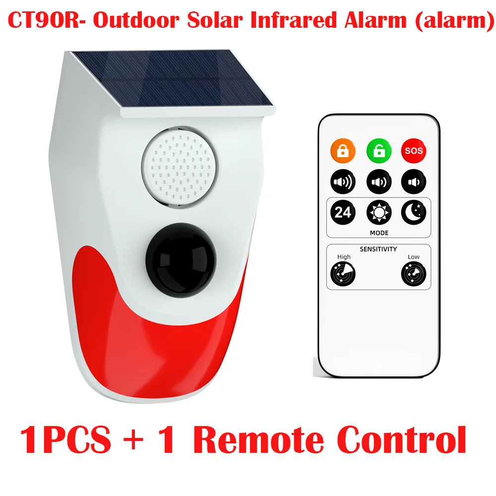 Smart Life Home Alarm CT90R – Solar & WiFi Powered PIR Sensor