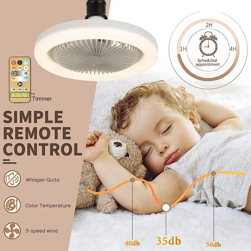 Smart 3-in-1 Ceiling Fan Light with Remote Control
