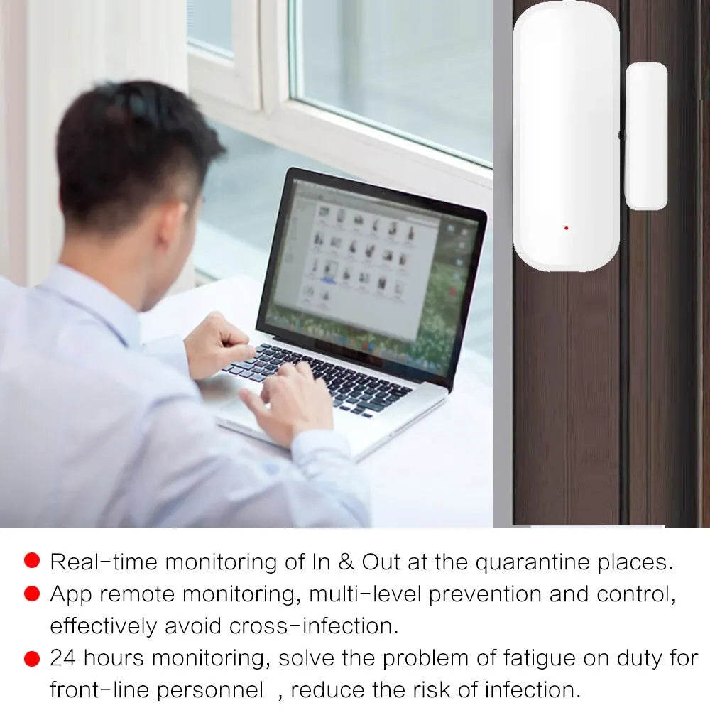 Elivco Tuya Smart WiFi Door & Window Sensor – Solar Powered