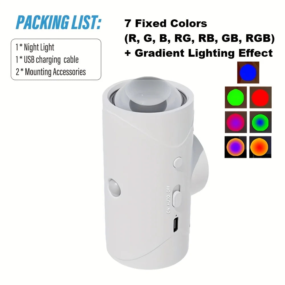 Smart Motion Sensor Night Light – RGB LED Lamp